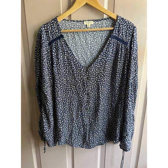 Mason & Belle V Neck Bohemian Blouse Size Medium - Picture 1 of 4